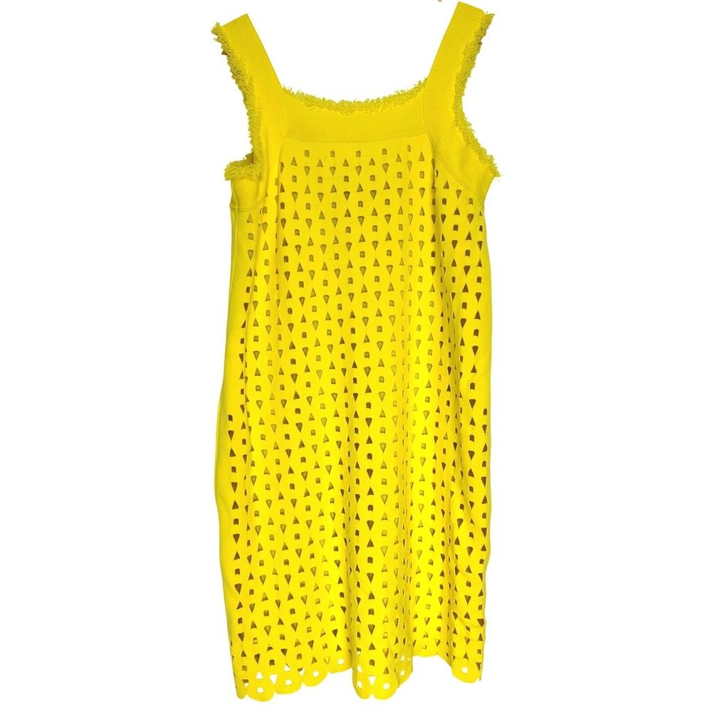 RARE Derek Lam Cutout Eyelet Shift Dress Yellow S